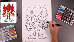دانلود آموزش نقاشی همه شخصیت های سونیک زد، آبی، صورتی، سیاه، زرد و قرمز How To Draw Sonic the Hedgehog 2025 به صورت مرحله به مرحله