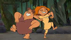 تماشا انیمیشن سریالی ظهور غارنشینان قسمت اول تا قسمت آخر Dawn of the Croods با دوبله فارسی