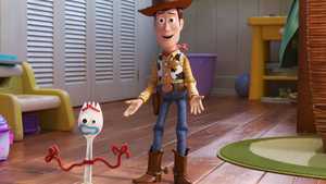 وودی و فورکی در انیمیشن داستان اسباب بازی 4