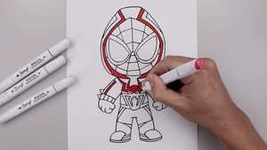 تماشای رایگان برنامه کودک همه شخصیت های مرد عنکبوتی : پیتر پارکر، گوئن، موریس مایلز How To Draw Spider-Man 2025 کوتاه و گام به گام با دوبله فارسی