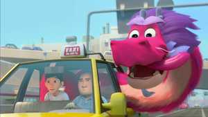 نماشا کارتون اژدهای آرزو سوار بر تاکسی